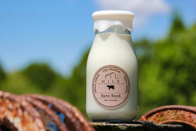 Milk Bottle Candle - Sandalwood Cassis