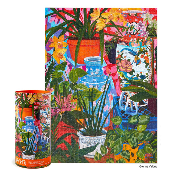 Tropical Vases Floral Still Life 1000 Piece Jigsaw Puzzle