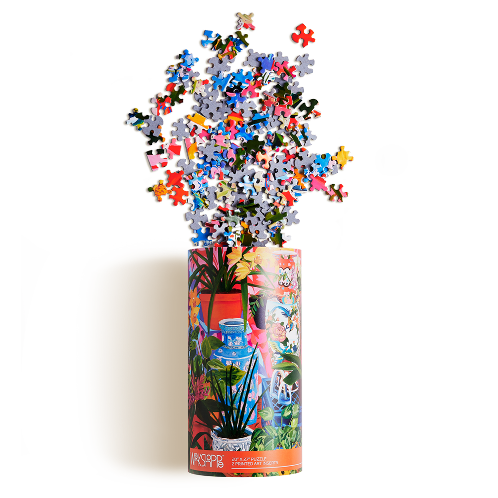 Tropical Vases Floral Still Life 1000 Piece Jigsaw Puzzle