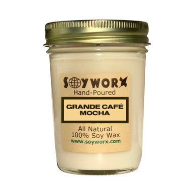 Soyworx Mason Jar Candle - Grande Cafe Mocha