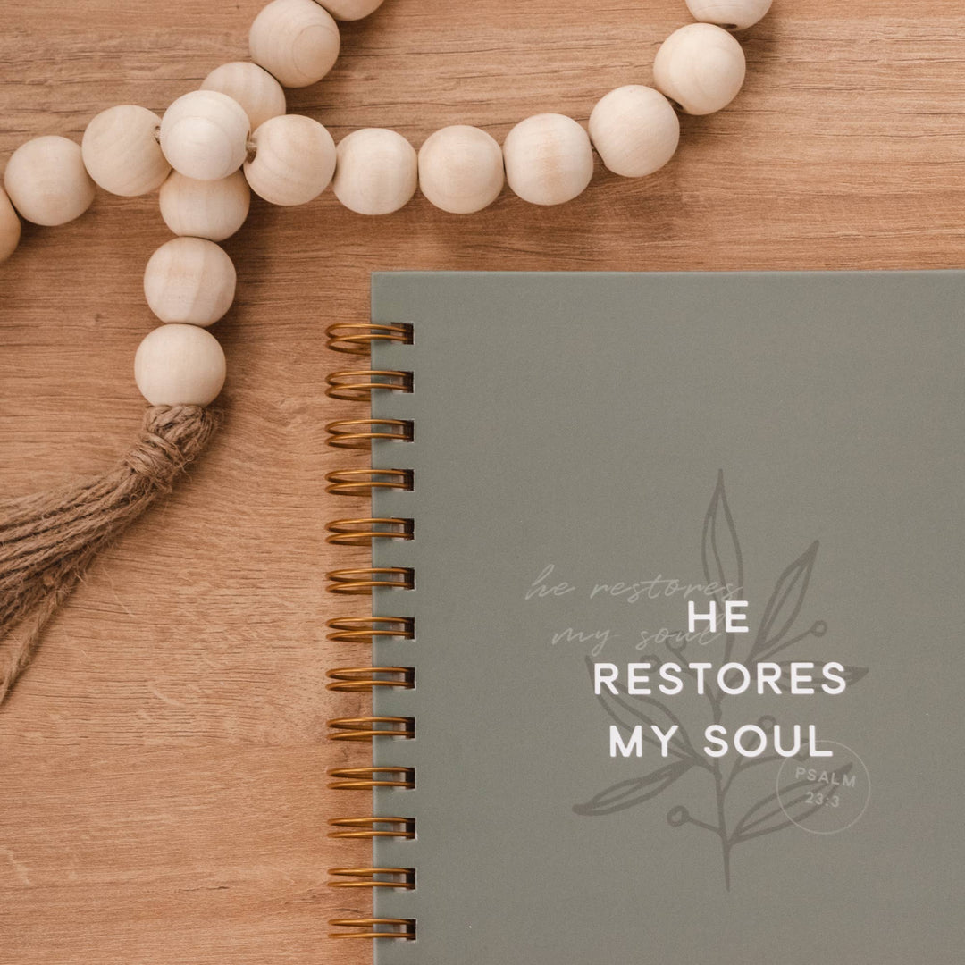 Hardcover Journal - He Restores My Soul