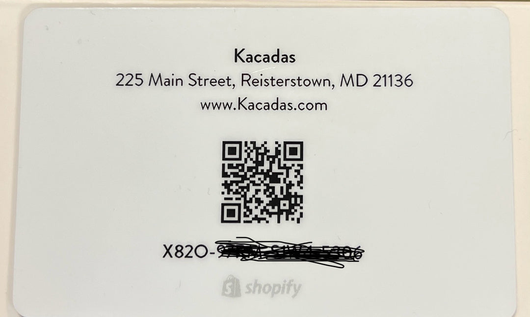 Kacadas Gift Card (Physical)