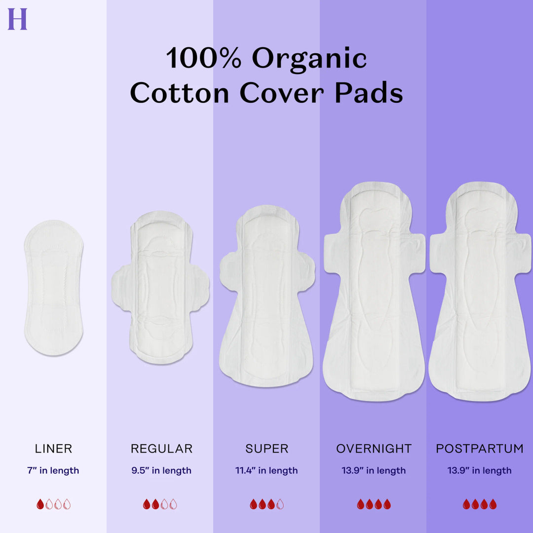 Organic Cotton Cover Regular Pads with Wings