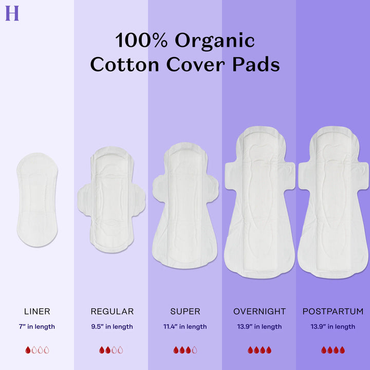 Organic Cotton Cover Regular Pads with Wings