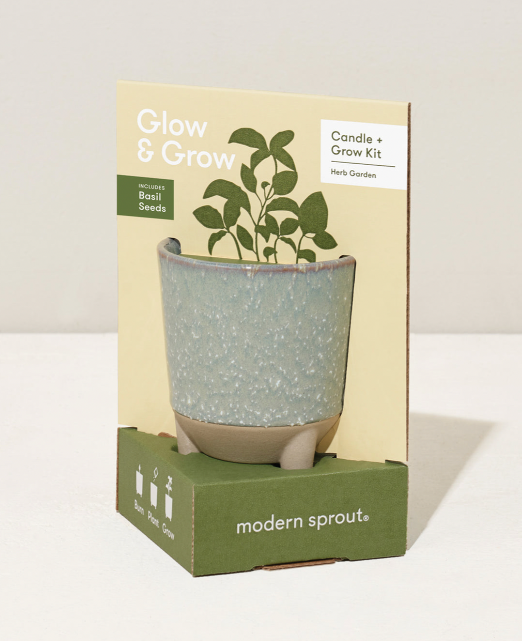 Glow & Grow - Candle Herb Garden