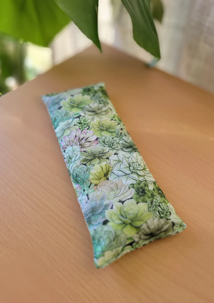 Aromatherapy Hot/Cold Weighted Eye Pillow - Succulents