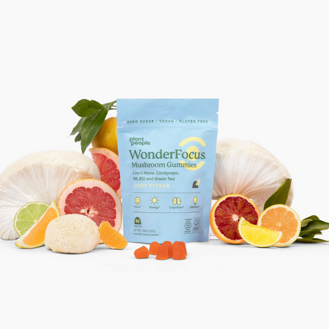 WonderFocus Mushroom Gummies - Juicy Citrus (Sugar-Free)