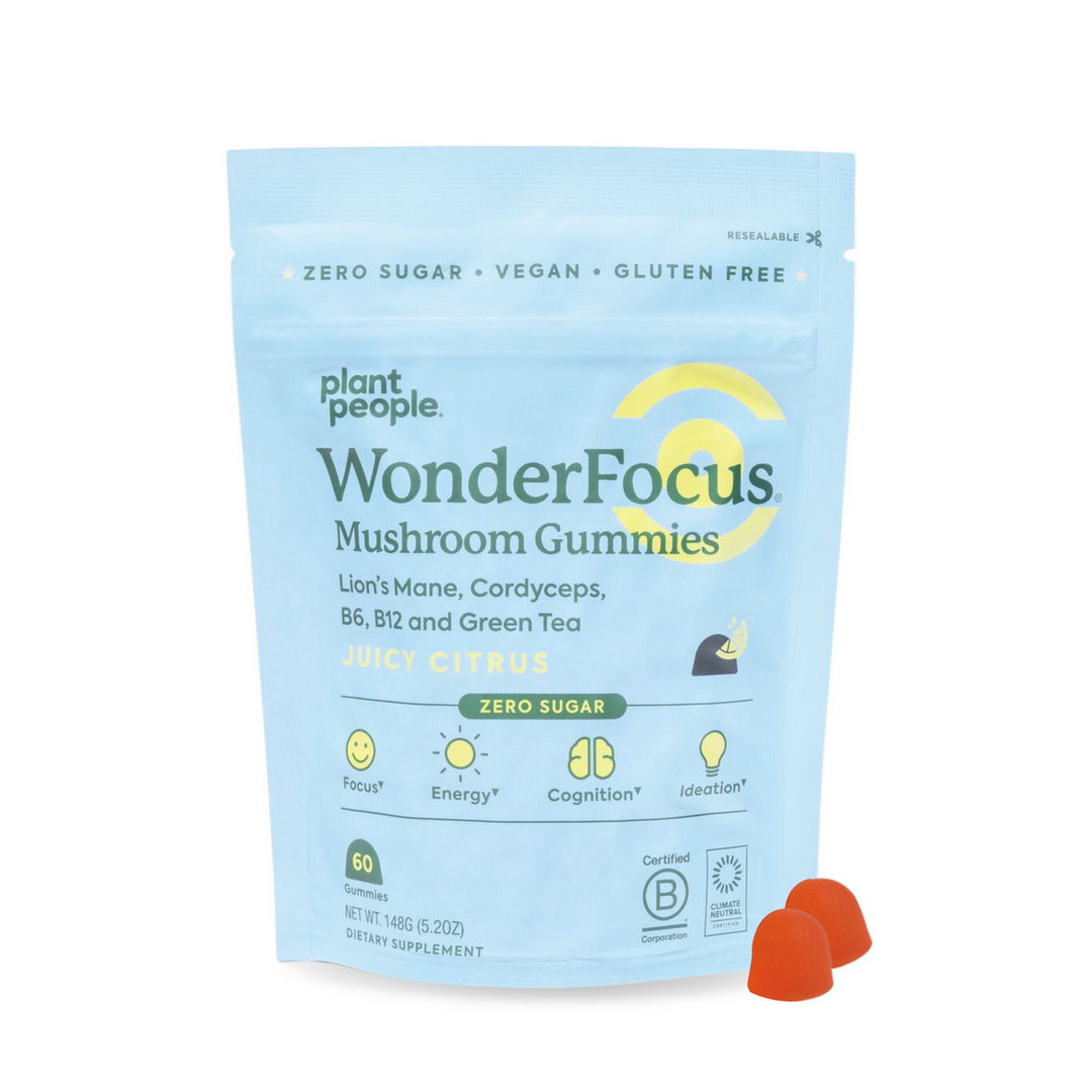 WonderFocus Mushroom Gummies - Juicy Citrus (Sugar-Free)