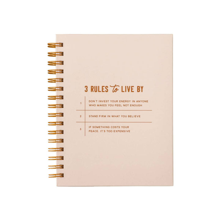 Hardcover Journal - 3 Rules to Live By