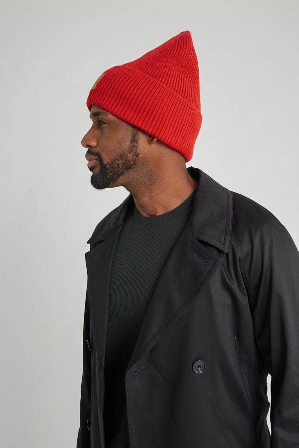 High Top Beanie - Red