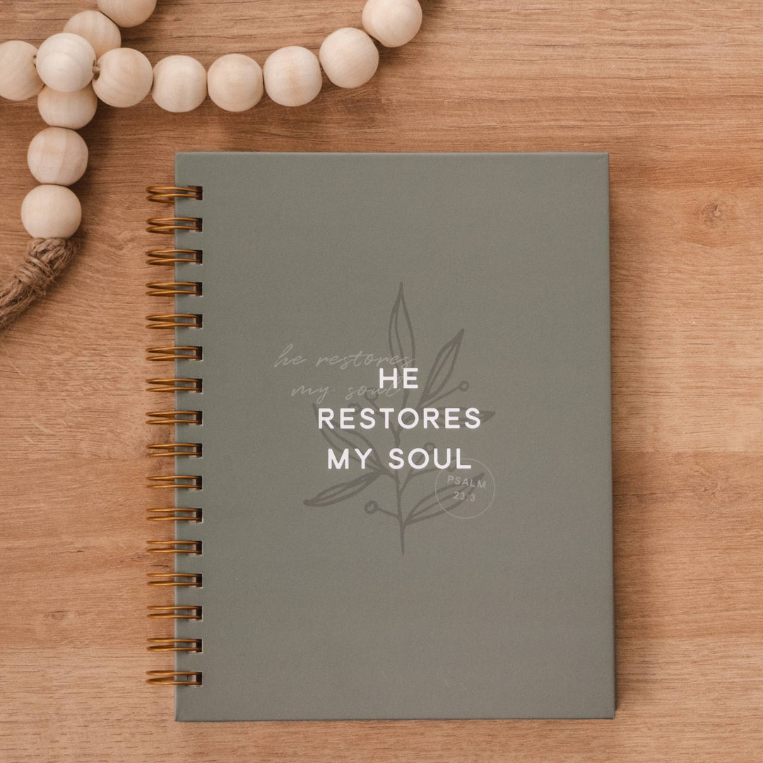 Hardcover Journal - He Restores My Soul