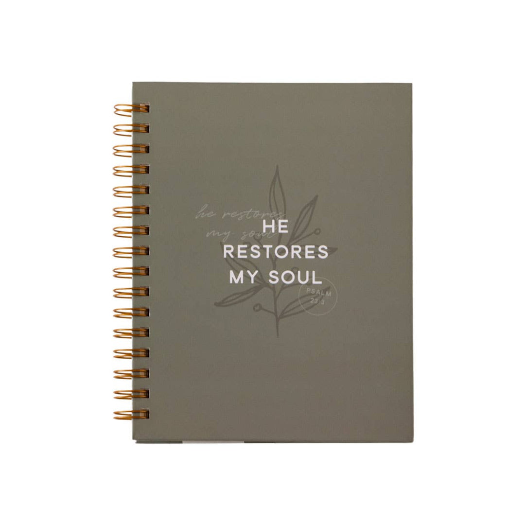 Hardcover Journal - He Restores My Soul