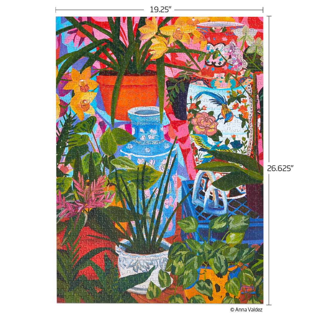 Tropical Vases Floral Still Life 1000 Piece Jigsaw Puzzle