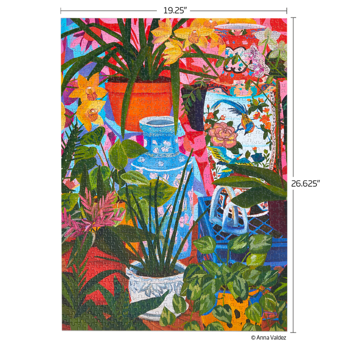 Tropical Vases Floral Still Life 1000 Piece Jigsaw Puzzle