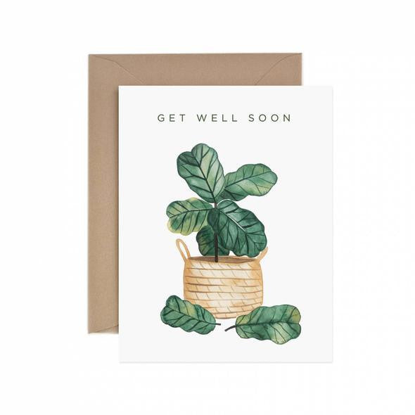 Get Well Soon Fiddle Leaf Fig Card