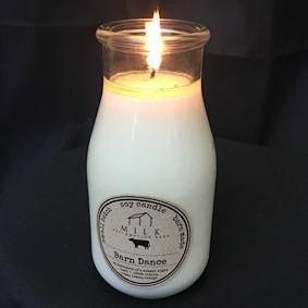 Milk Bottle Candle - Barn Dance