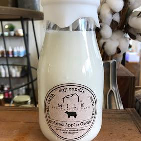 Milk Bottle Candle - Spiced Apple Cider