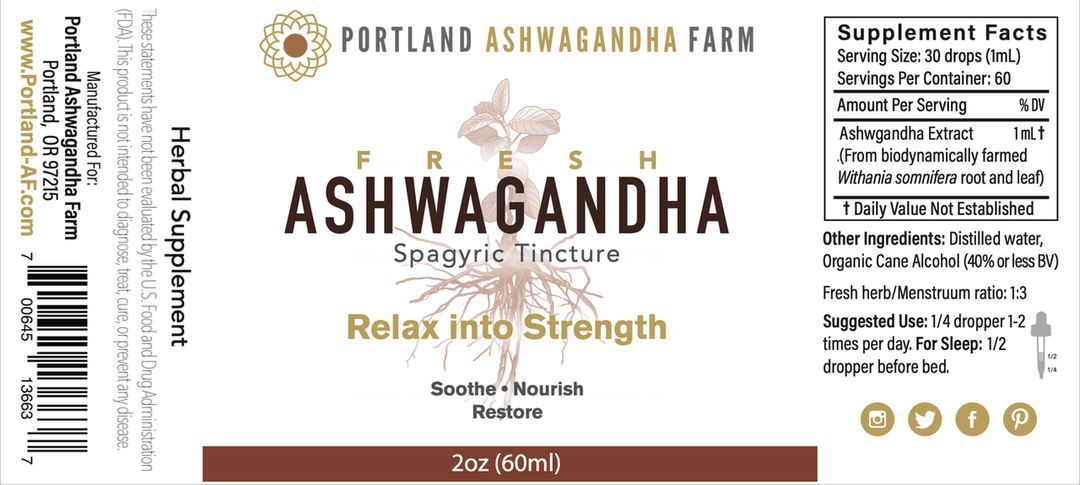 Herbal Remedies - Ashwagandha - Fresh Spagyric Tincture