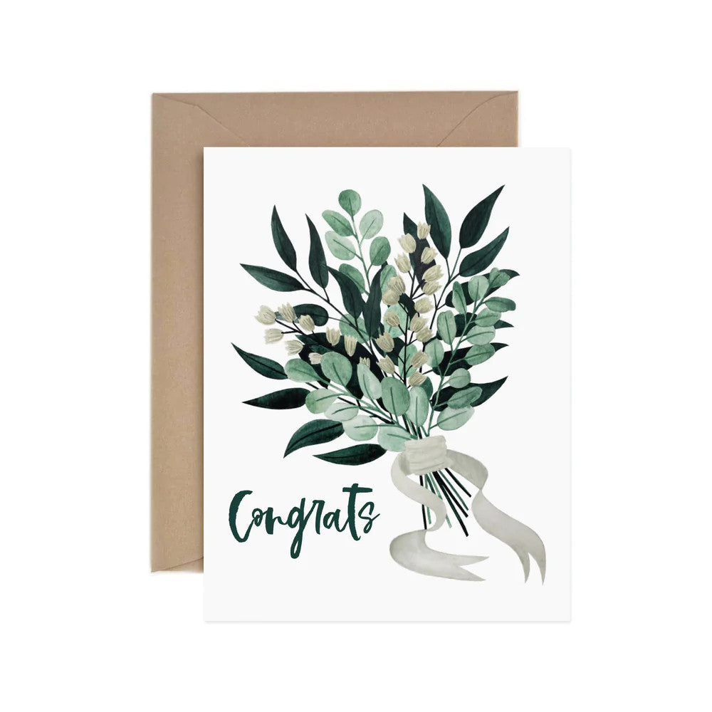 Congrats Wedding Bouquet Greeting Card